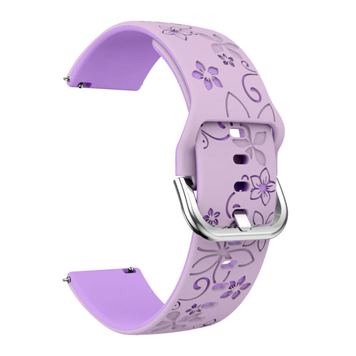 Bracelet silicone à fleurs Oppo Watch X2 Mini (lavande/violet)