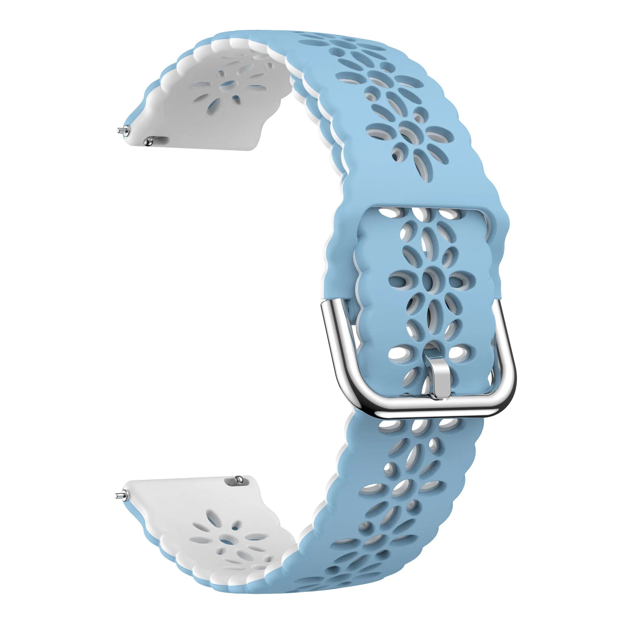 Bracelet de silicone avec relief Amazfit GTR Mini (bleu clair/blanc)