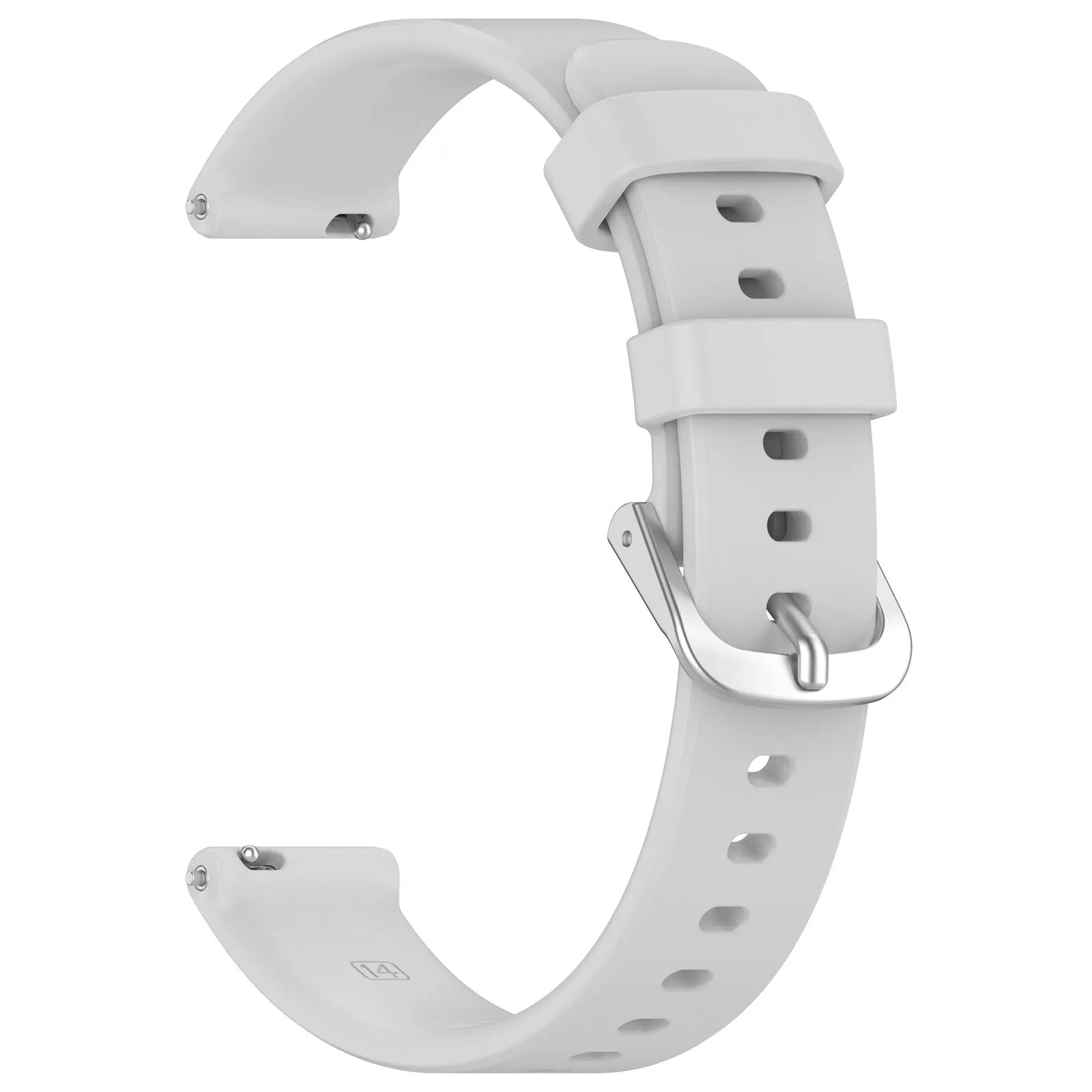 Bracelet silicone classique Pebble Round 2 - 14mm (gris clair)