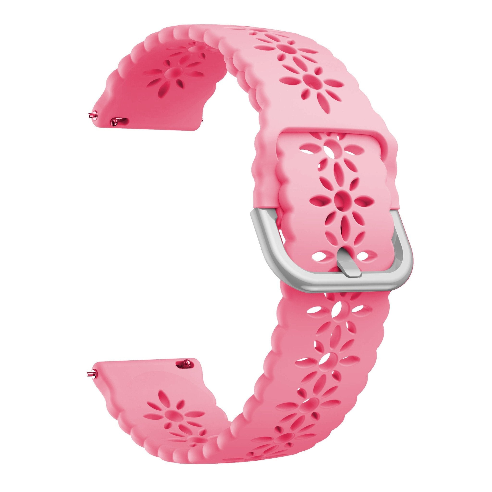 Amazfit GTS 4 Patterned Silicone Strap (Bright Pink)