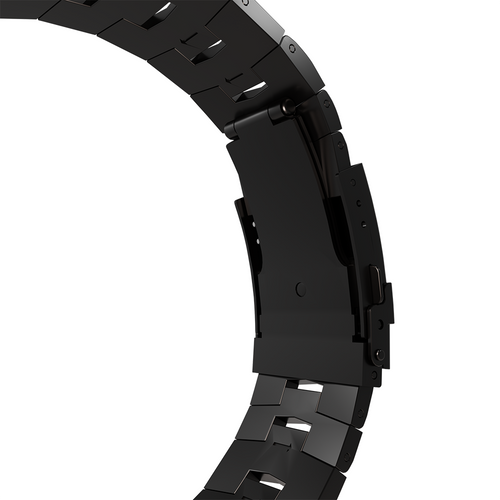 Titanium Grain Strap, black, without a watch, 3/4 front view