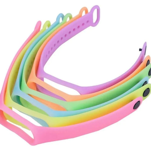 Luminous Silicone Strap, orange, without a watch, 3/4 front view