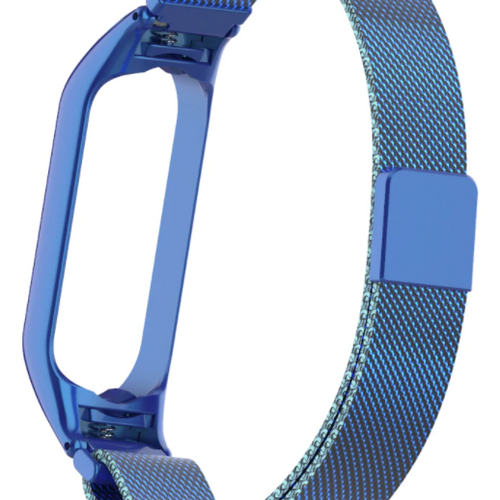 Milanese Strap, blue, without a watch, 3/4 front view