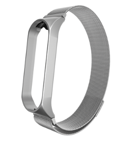 Milanese Strap, silver, without a watch, 3/4 front view