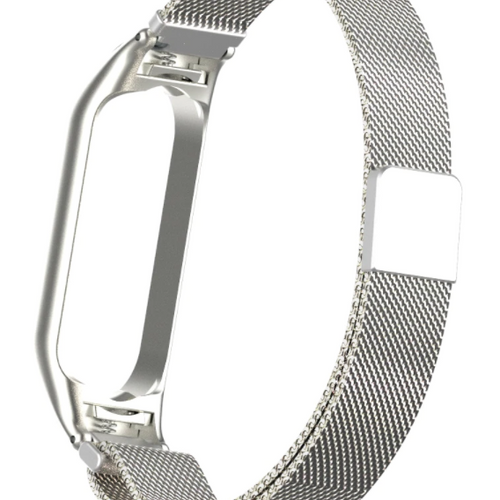 Milanese Strap, silver, without a watch, 3/4 front view