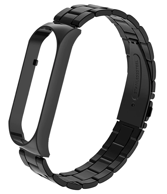 Bracelet acier Xiaomi Mi Band 6 (noir)