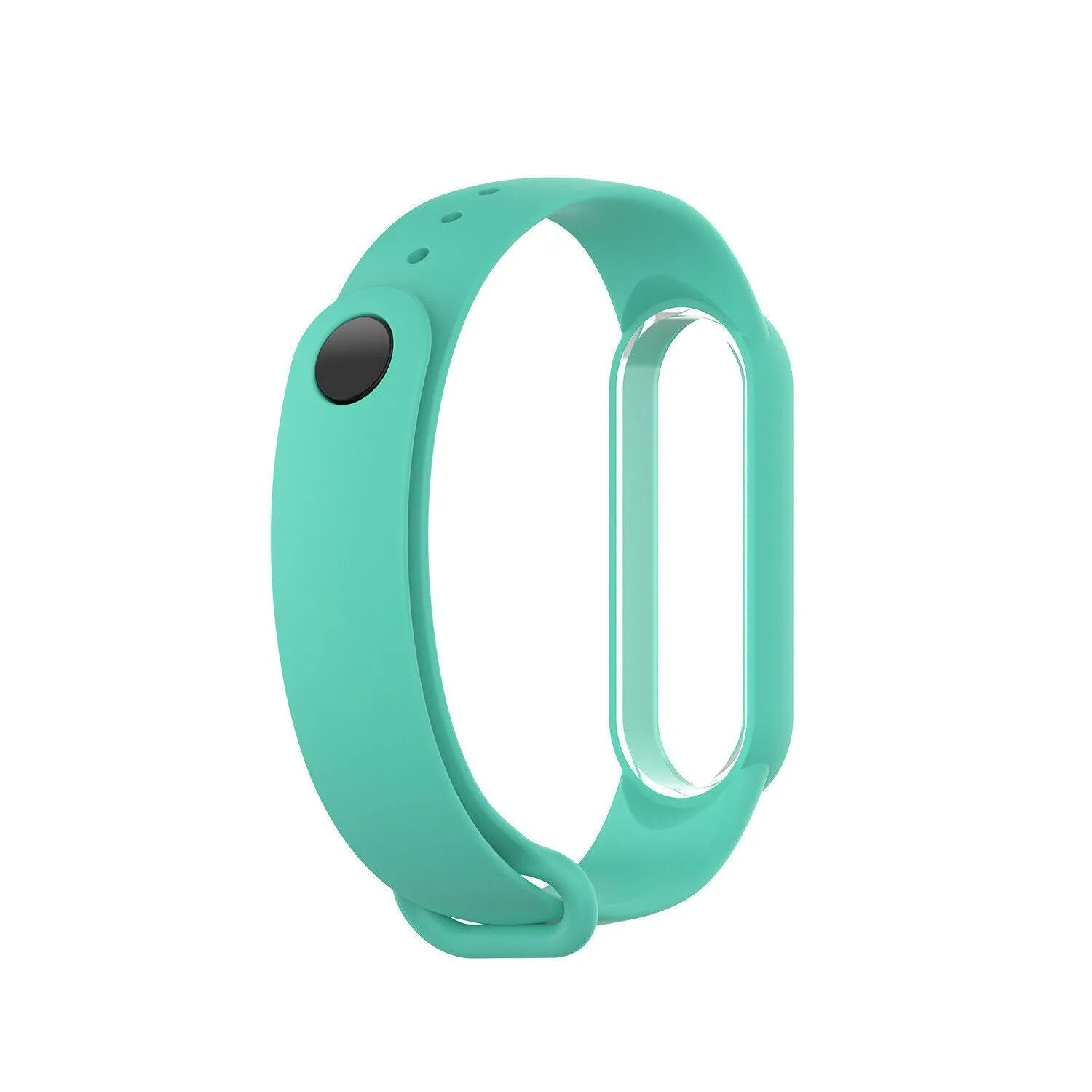 Silicone Strap, aqua, without a watch, 3/4 front view