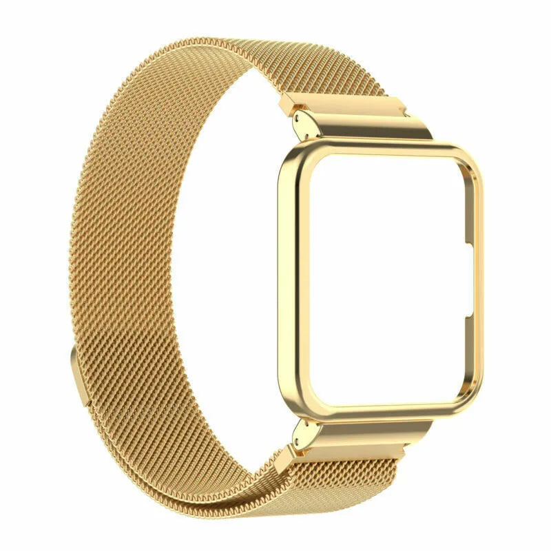 Milanese Strap, gold, without a watch, 3/4 front view