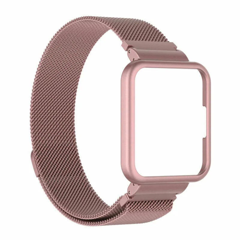 Milanese Strap, pink, without a watch, 3/4 front view