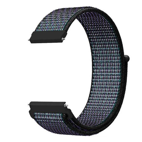 Nylon Strap, black/blue, without a watch, 3/4 front view