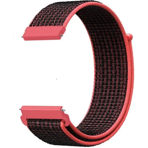Bracelet nylon ICE Smart TKS Rectangular 1.41 (noir/corail)