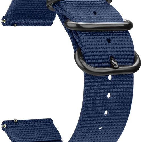 Nylon Buckle Strap, blue, without a watch, 3/4 front view