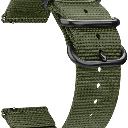 Nylon Buckle Strap, green, without a watch, 3/4 front view