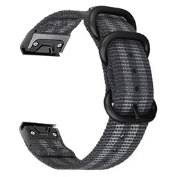 Bracelet nylon á boucle Garmin Instinct E - 45mm (noir/gris)