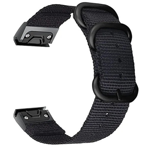Garmin Quatix 8 - 51mm Nylon Strap with Buckle (Black)