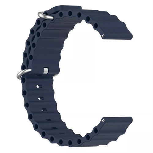 Silicone Ocean Strap, dark blue, without a watch, 3/4 front view