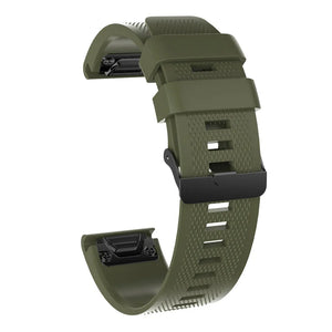 Silicone Strap, olive green, without a watch, 3/4 front view