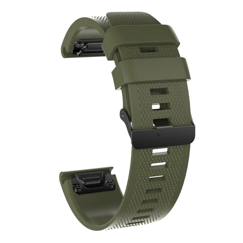 Silicone Strap, olive green, without a watch, 3/4 front view