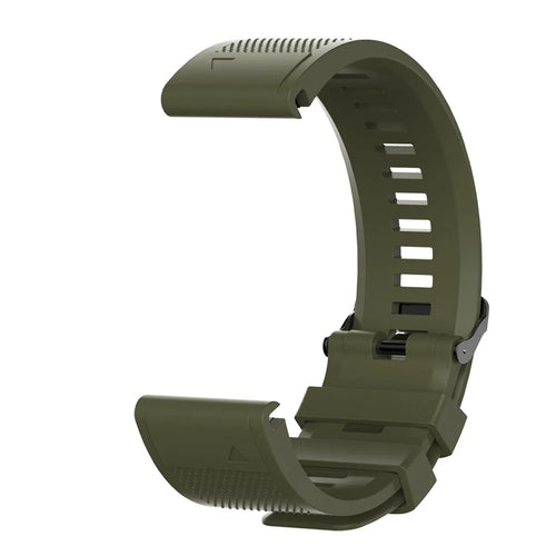 Silicone Strap, olive green, without a watch, 3/4 front view