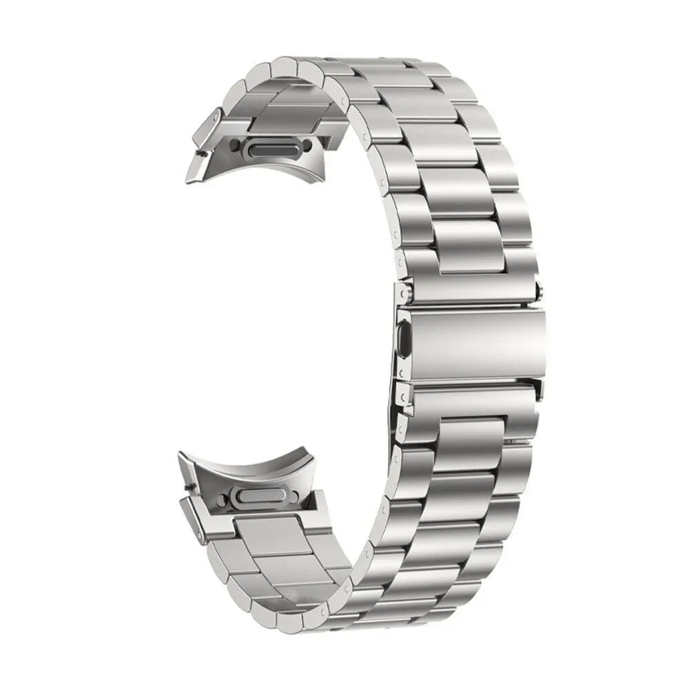 Steel Strap 'One Push', silver, without a watch, 3/4 front view