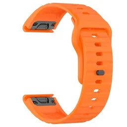 Outdoor Silicone Strap, orange, without a watch, 3/4 front view