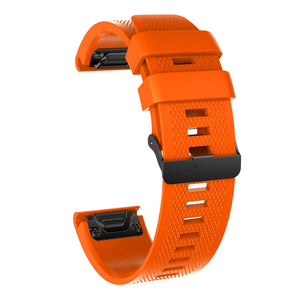 Silicone Strap, orange, without a watch, 3/4 front view