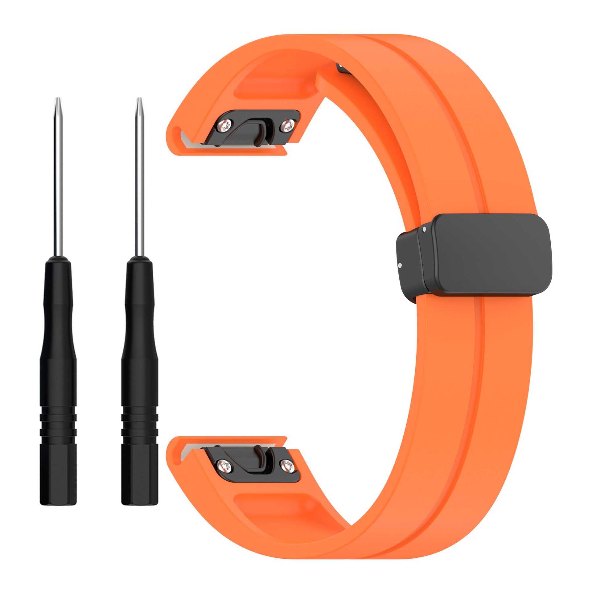 Bracelet silicone avec boucle-D Garmin Tactix 7 Pro (orange)