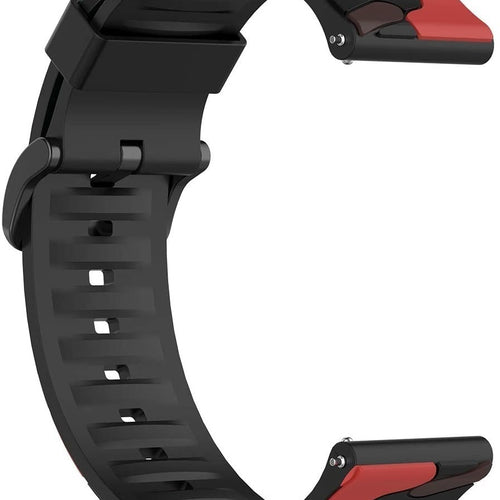 Silicone Camo Strap, red, without a watch, 3/4 front view