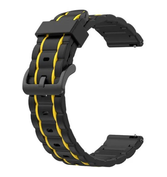 Bracelet sport avec boucle Withings Steel HR Sport (noir/jaune)
