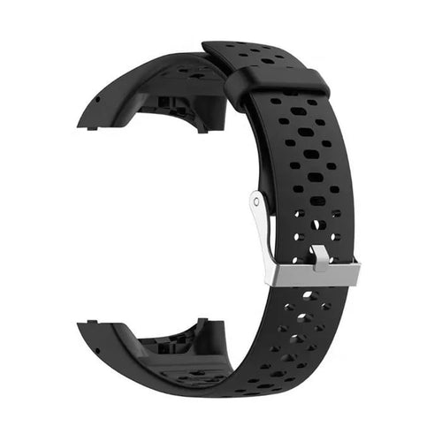 Silicone Strap, black, without a watch, 3/4 front view