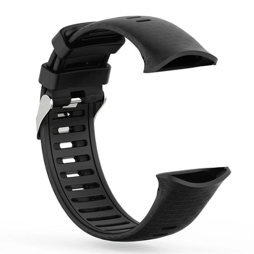 Silicone Strap, black, without a watch, 3/4 front view
