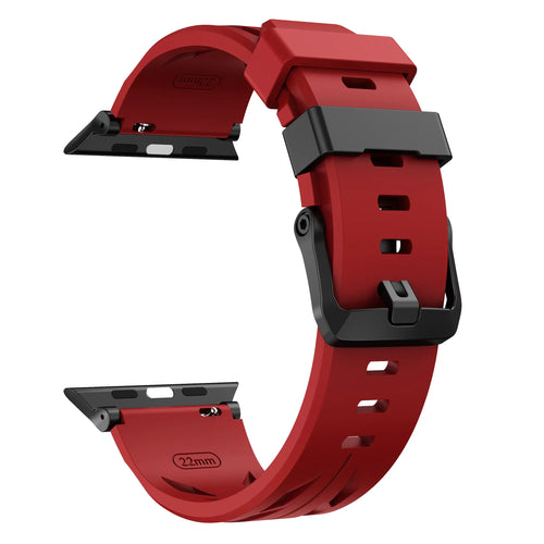 Bracelet silicone race Apple Watch (rouge)