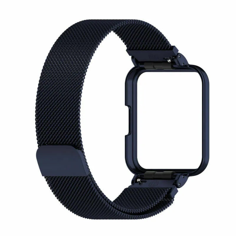 Milanese Strap, blue, without a watch, 3/4 front view
