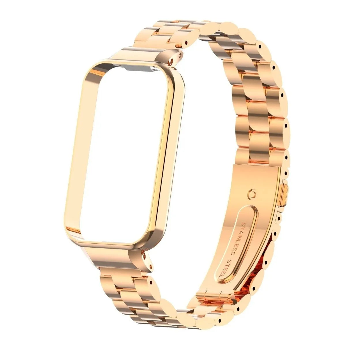 Steel Strap, rose gold, without a watch, 3/4 front view