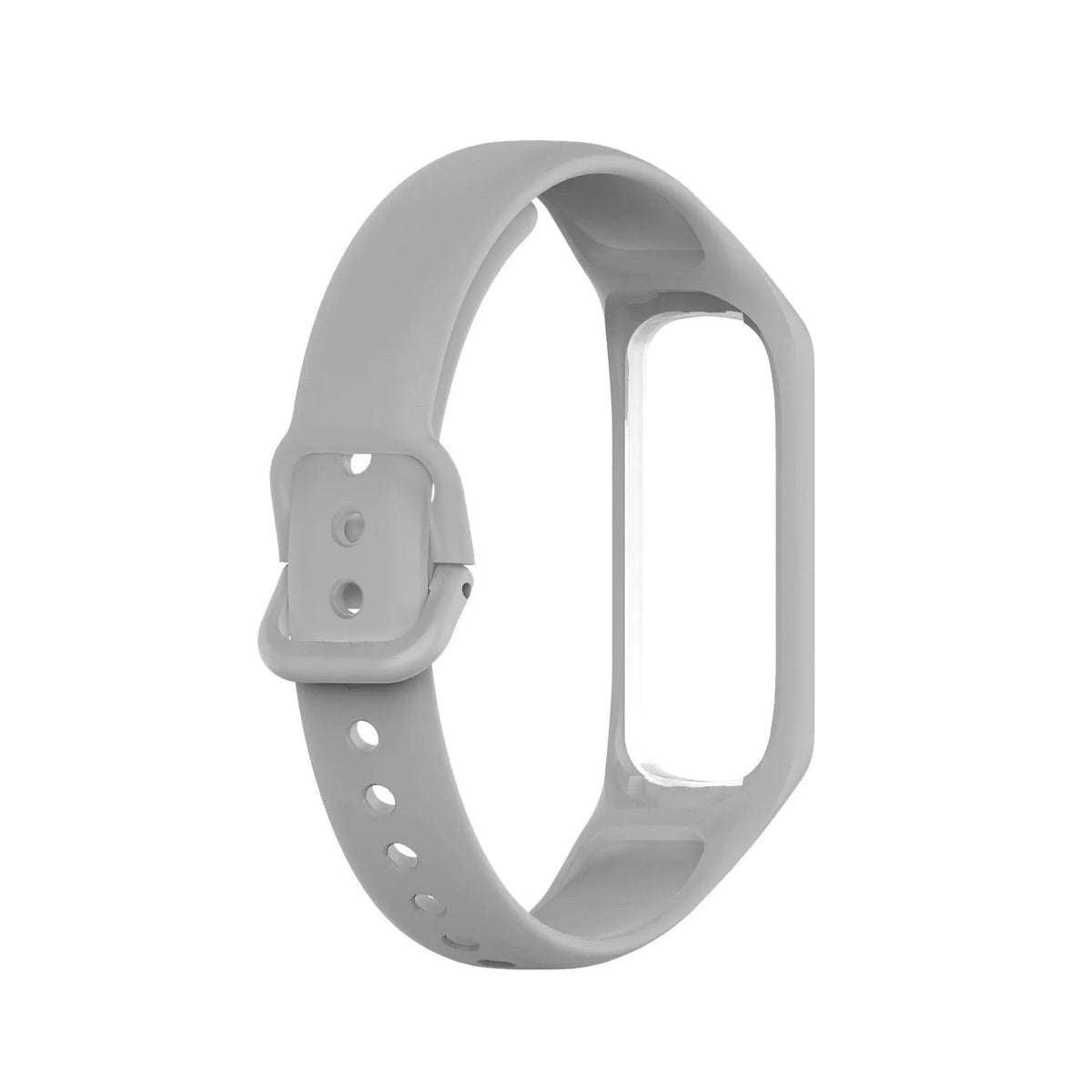 Silicone Strap, grey, without a watch, 3/4 front view