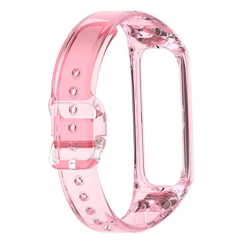 Silicone Colour Changing Crystal, transparent pink, without a watch, 3/4 front view