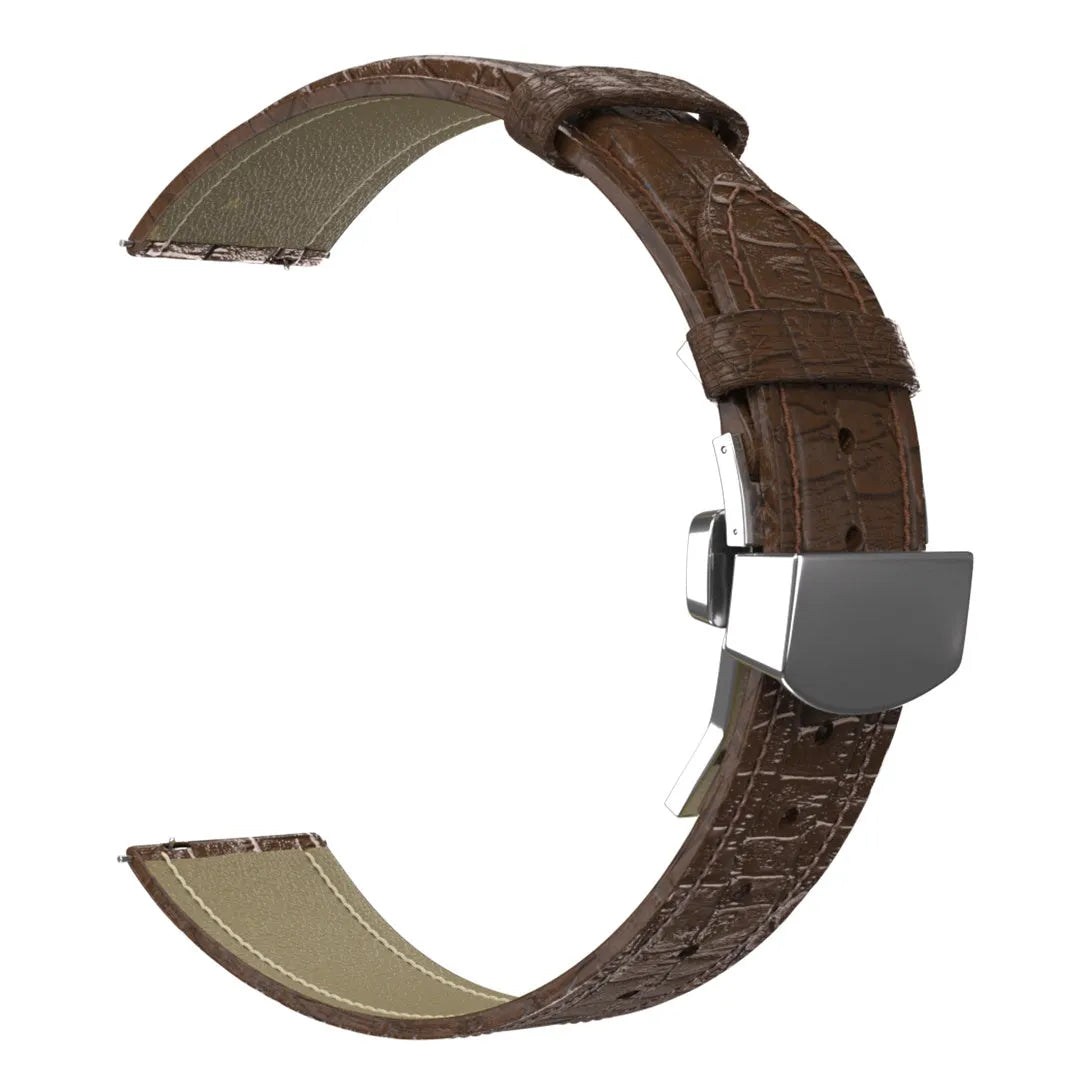 Bracelet cuir de luxe Coros Apex 42mm (marron foncé)