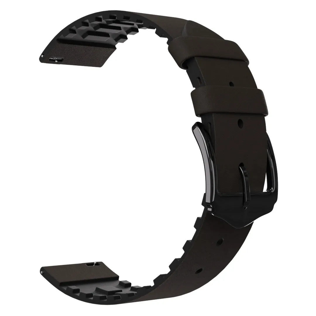 Bracelet silicone y cuir Honor Magic Watch 2 (marron)