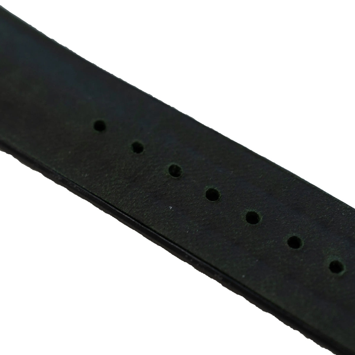 Leather Hybrid Strap, black/green, without a watch, 3/4 front view