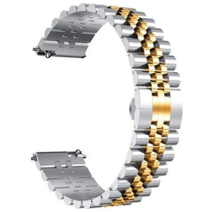 Jubilee Steel Strap, silver/gold, without a watch, 3/4 front view