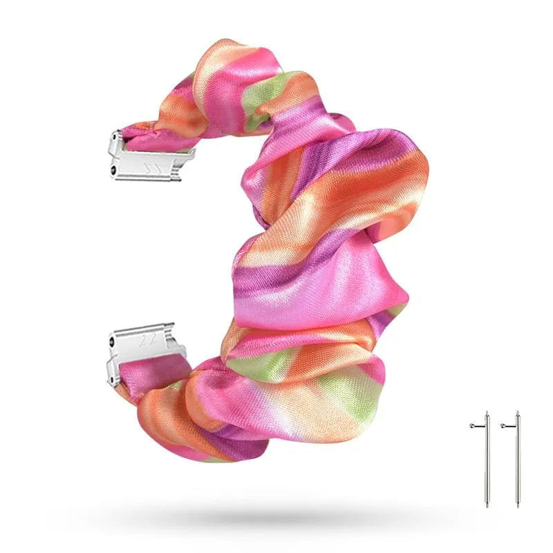 Nylon Scrunchie Strap, without a watch, 3/4 front view