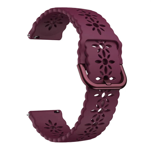 Bracelet de silicone avec relief Amazfit Bip U (Pro) (bordeaux)