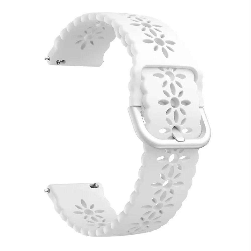 Bracelet de silicone avec relief Amazfit GTR Mini (blanc)