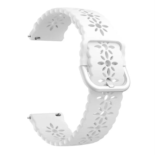 Bracelet de silicone avec relief Coros Pace 2 (blanc)
