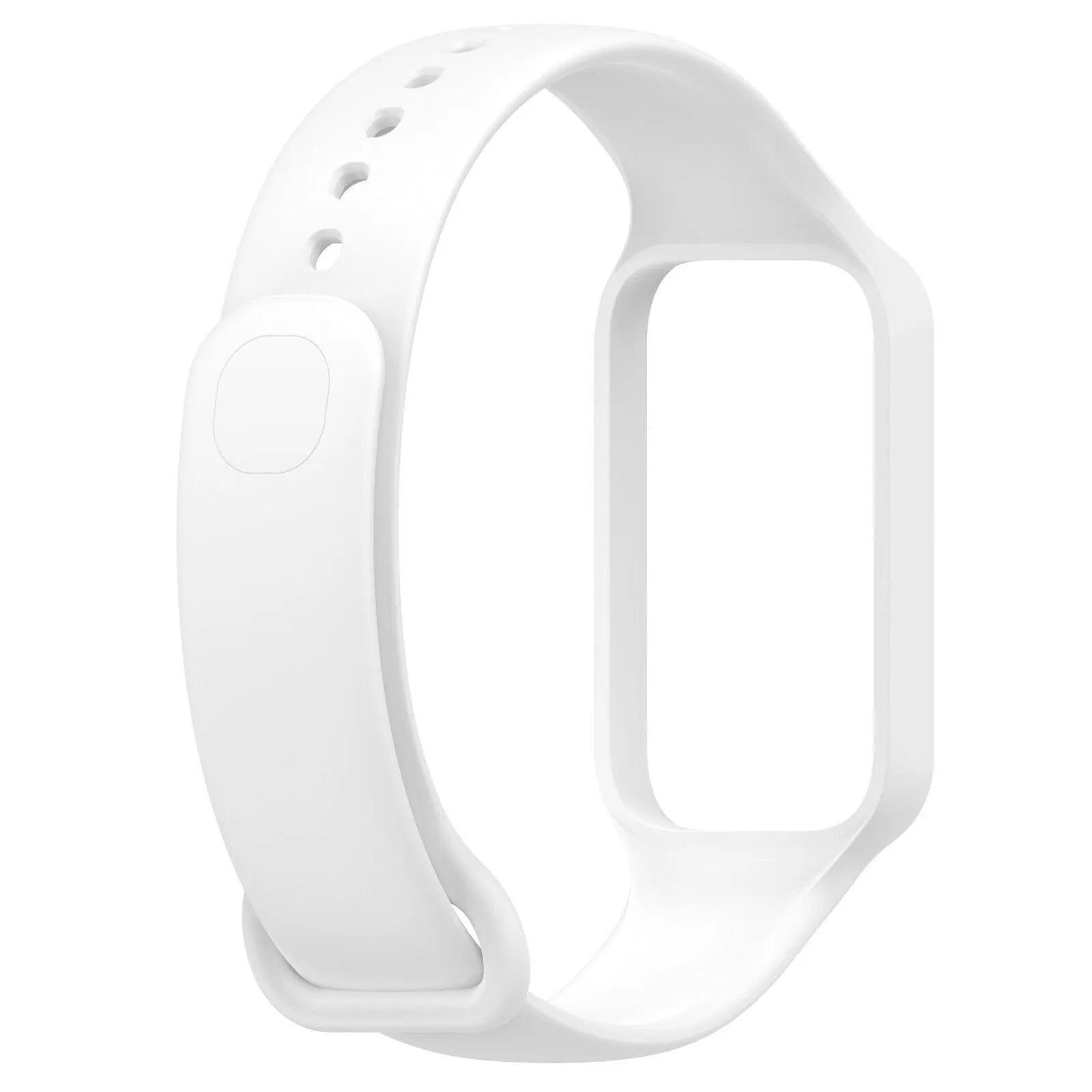 Silicone Strap, white, without a watch, 3/4 front view