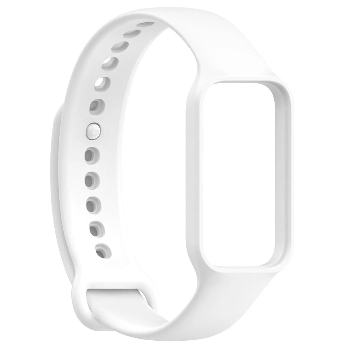 Silicone Strap, white, without a watch, 3/4 front view