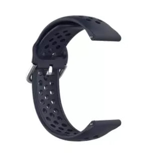 Breathable Silicone Strap, dark blue, without a watch, 3/4 front view