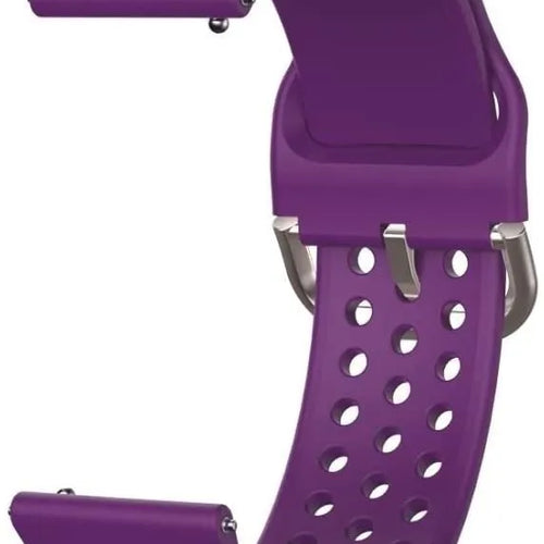 Breathable Silicone Strap, purple, without a watch, 3/4 front view