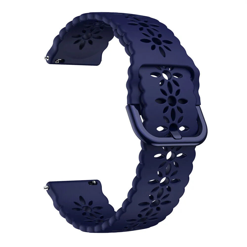 Bracelet de silicone avec relief Amazfit GTR Mini (bleu foncé)