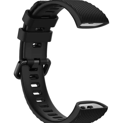 Silicone Strap, black, without a watch, 3/4 front view